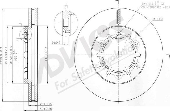 ADVICS-SEA B6F239 - Тормозной диск autospares.lv