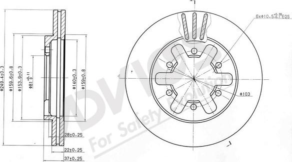 ADVICS-SEA B6F238 - Тормозной диск autospares.lv