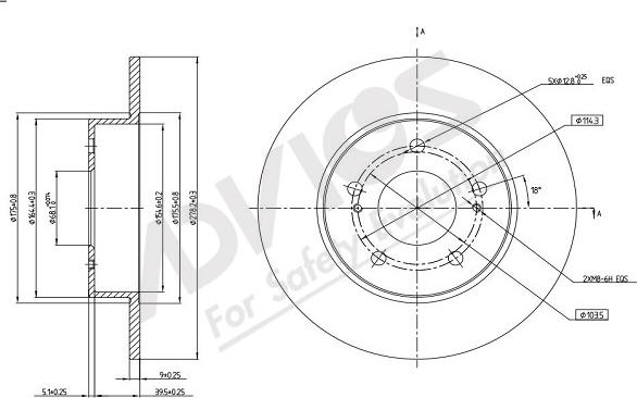 ADVICS-SEA B6R499 - Тормозной диск autospares.lv