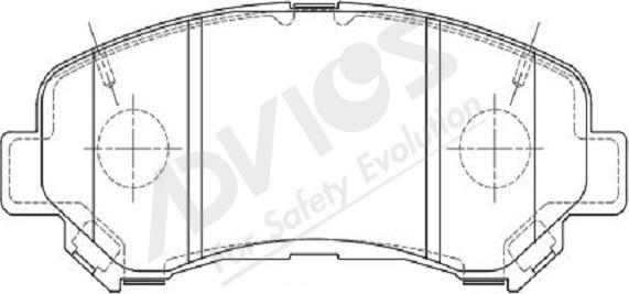 ADVICS-SEA B1N094Y - Тормозные колодки, дисковые, комплект autospares.lv