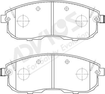 ADVICS-SEA B1N039Y - Тормозные колодки, дисковые, комплект autospares.lv