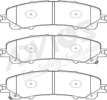 ADVICS-SEA B1N249Y - Тормозные колодки, дисковые, комплект autospares.lv