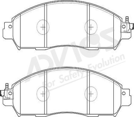 ADVICS-SEA B1N252Y - Тормозные колодки, дисковые, комплект autospares.lv