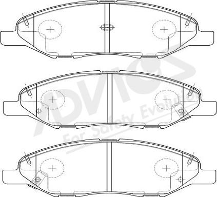 ADVICS-SEA B1N222Y - Тормозные колодки, дисковые, комплект autospares.lv