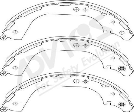 ADVICS-SEA B8N005Y - Комплект тормозных колодок, барабанные autospares.lv