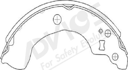 ADVICS-SEA B8N006Y - Комплект тормозных колодок, барабанные autospares.lv