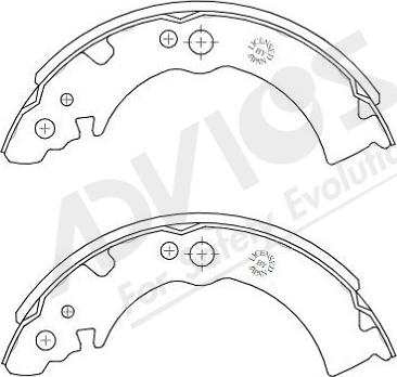 ADVICS-SEA B8N001Y - Комплект тормозных колодок, барабанные autospares.lv