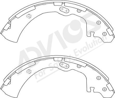 ADVICS-SEA B8N003Y - Комплект тормозных колодок, барабанные autospares.lv