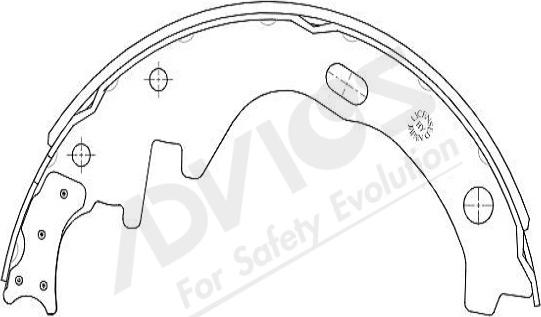 ADVICS-SEA B8N002Y - Комплект тормозных колодок, барабанные autospares.lv