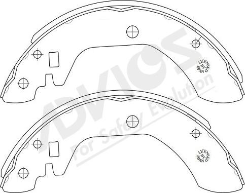 ADVICS-SEA B8N014Y - Комплект тормозных колодок, барабанные autospares.lv