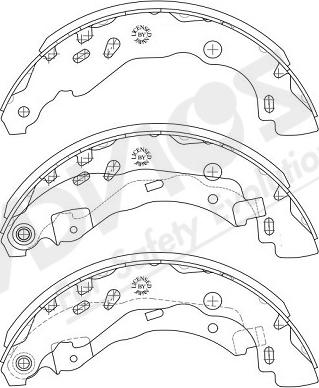 ADVICS-SEA B8N012Y - Комплект тормозных колодок, барабанные autospares.lv
