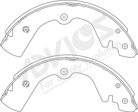 ADVICS-SEA B8N017Y - Комплект тормозных колодок, барабанные autospares.lv