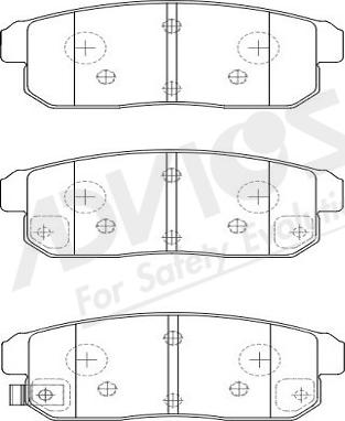 ADVICS-SEA B2N040Y - Тормозные колодки, дисковые, комплект autospares.lv