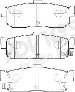 ADVICS-SEA B2N022Y - Тормозные колодки, дисковые, комплект autospares.lv