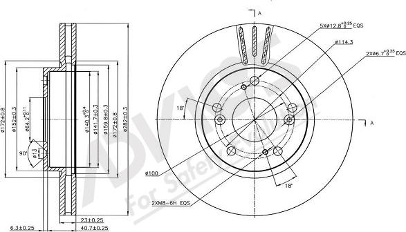 ADVICS-SEA C6F269 - Тормозной диск autospares.lv