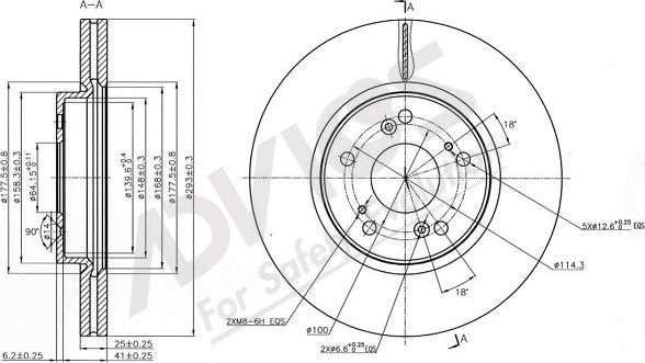 ADVICS-SEA C6F271 - Тормозной диск autospares.lv