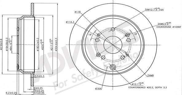 ADVICS-SEA C6R246 - Тормозной диск autospares.lv