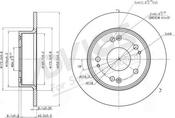 ADVICS-SEA C6R248 - Тормозной диск autospares.lv