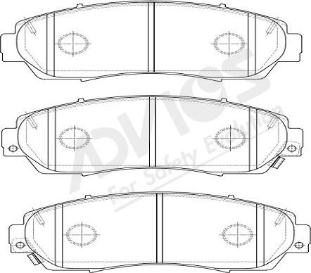 ADVICS-SEA C1N048Y - Тормозные колодки, дисковые, комплект autospares.lv