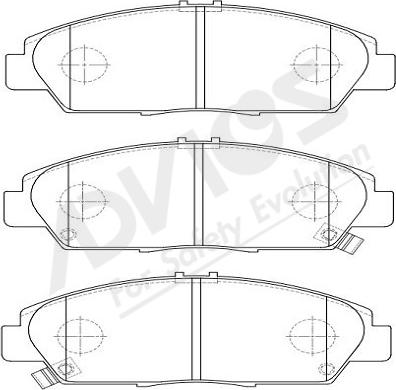 ADVICS-SEA C1N127Y - Тормозные колодки, дисковые, комплект autospares.lv