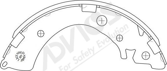 ADVICS-SEA C8N010Y - Комплект тормозных колодок, барабанные autospares.lv