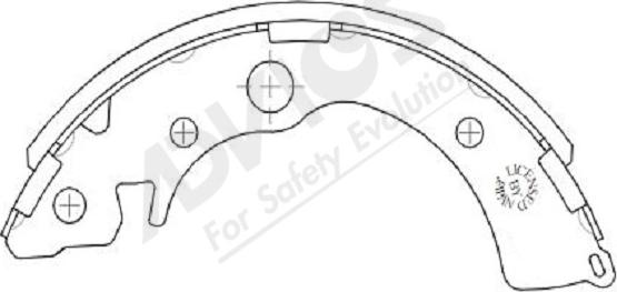 ADVICS-SEA C8N011Y - Комплект тормозных колодок, барабанные autospares.lv