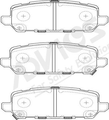 ADVICS-SEA C2N146Y - Тормозные колодки, дисковые, комплект autospares.lv