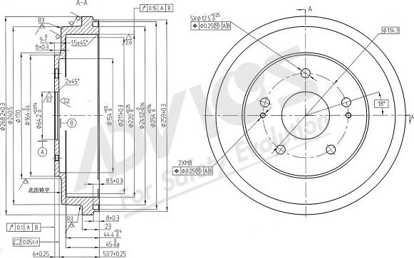 ADVICS-SEA C7R577 - Тормозной барабан autospares.lv