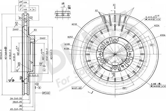 ADVICS-SEA D6F515 - Тормозной диск autospares.lv