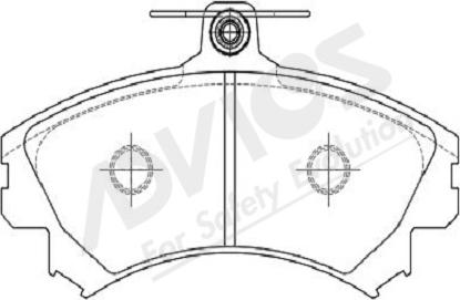 ADVICS-SEA D1N092Y - Тормозные колодки, дисковые, комплект autospares.lv