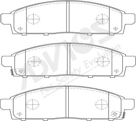 ADVICS-SEA D1N074Y - Тормозные колодки, дисковые, комплект autospares.lv