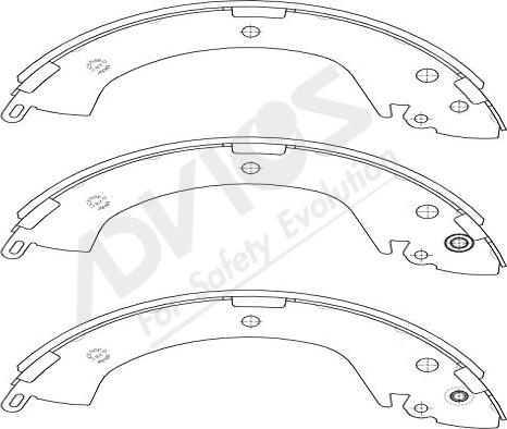 ADVICS-SEA D8N003Y - Комплект тормозных колодок, барабанные autospares.lv