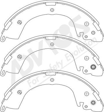 ADVICS-SEA D8N019Y - Комплект тормозных колодок, барабанные autospares.lv