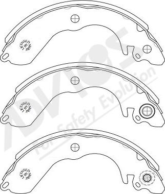 ADVICS-SEA D8N018Y - Комплект тормозных колодок, барабанные autospares.lv