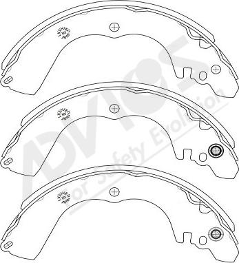 ADVICS-SEA D8N012Y - Комплект тормозных колодок, барабанные autospares.lv