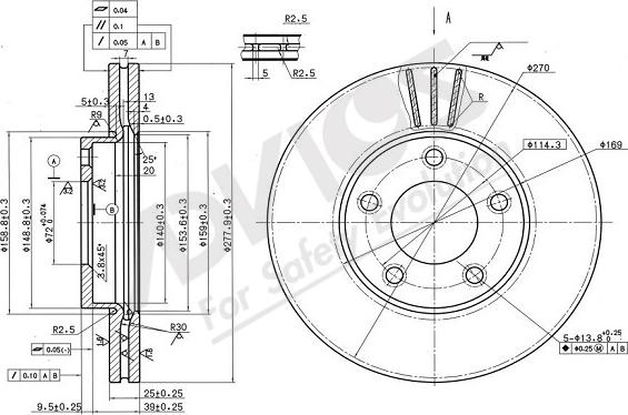 ADVICS-SEA E6F531 - Тормозной диск autospares.lv