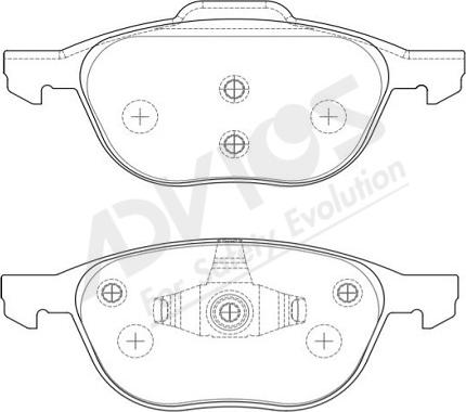 ADVICS-SEA E1N091Y - Тормозные колодки, дисковые, комплект autospares.lv