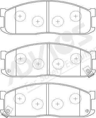 ADVICS-SEA E1N008Y - Тормозные колодки, дисковые, комплект autospares.lv