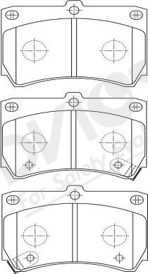 ADVICS-SEA E1N014Y - Тормозные колодки, дисковые, комплект autospares.lv