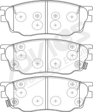 ADVICS-SEA E1N025Y - Тормозные колодки, дисковые, комплект autospares.lv