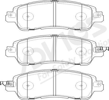 ADVICS-SEA E1N110Y - Тормозные колодки, дисковые, комплект autospares.lv