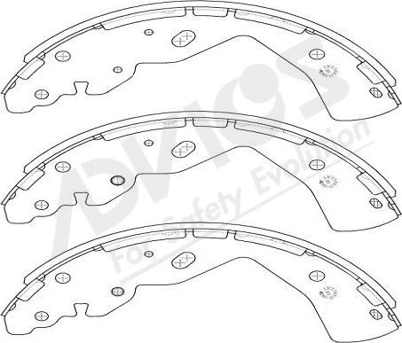 ADVICS-SEA E8N005Y - Комплект тормозных колодок, барабанные autospares.lv