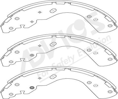 ADVICS-SEA E8N006Y - Комплект тормозных колодок, барабанные autospares.lv