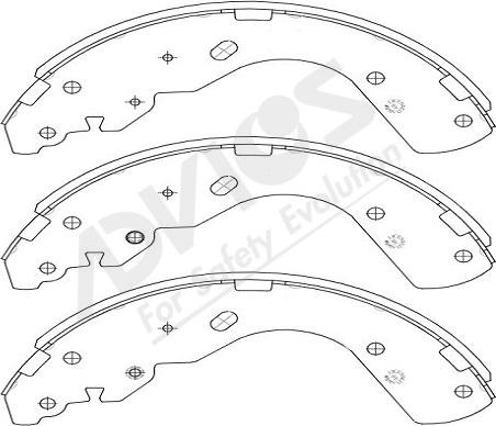 ADVICS-SEA E8N001Y - Комплект тормозных колодок, барабанные autospares.lv