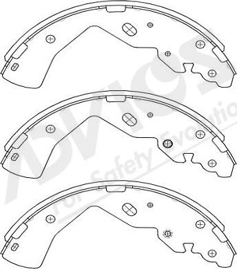 ADVICS-SEA E8N014Y - Комплект тормозных колодок, барабанные autospares.lv