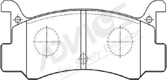 ADVICS-SEA E2N032Y - Тормозные колодки, дисковые, комплект autospares.lv