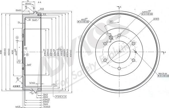 ADVICS-SEA E7R023 - Тормозной диск autospares.lv