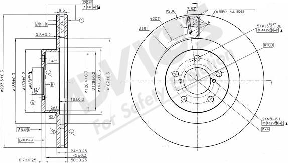 ADVICS-SEA F6F347 - Тормозной диск autospares.lv