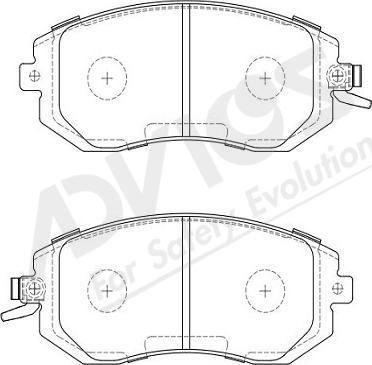 ADVICS-SEA F1N018Y - Тормозные колодки, дисковые, комплект autospares.lv