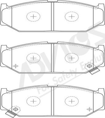 ADVICS-SEA H1N055Y - Тормозные колодки, дисковые, комплект autospares.lv